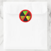 Radoactive Schmutz-Anti-Nuklearer Symbol-Aufkleber Runder Aufkleber (Tasche)
