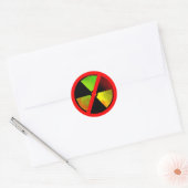 Radoactive Schmutz-Anti-Nuklearer Symbol-Aufkleber Runder Aufkleber (Umschlag)