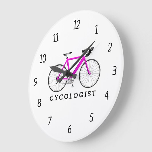 Radologe Pink Bicycle Große Uhr (Winkel)