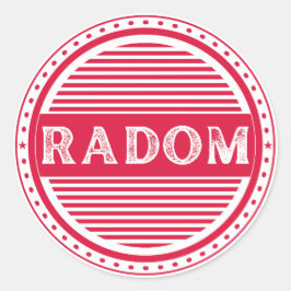 Radom City Pride Emblem – Polish Identity Runder Aufkleber