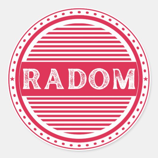 Radom City Pride Emblem – Polish Identity Runder Aufkleber (Vorderseite)