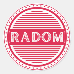 Radom City Pride Emblem – Polnische Identität Runder Aufkleber