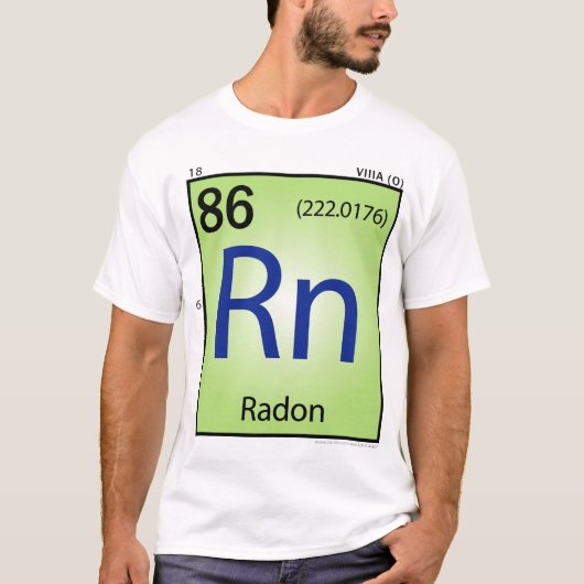 Radon- (Rn)Element-T - Shirt - nur Front (Vorderseite)