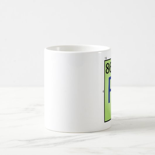 Radon- (Rn)Element-Tasse Kaffeetasse (Mittel)