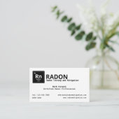 Radon Testing and Mitigation Company Visitenkarte (Stehend Vorderseite)
