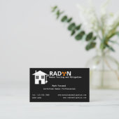 Radon Testing and Mitigation Company Visitenkarte (Stehend Vorderseite)