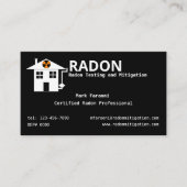 Radon Testing and Mitigation Company Visitenkarte (Vorderseite)