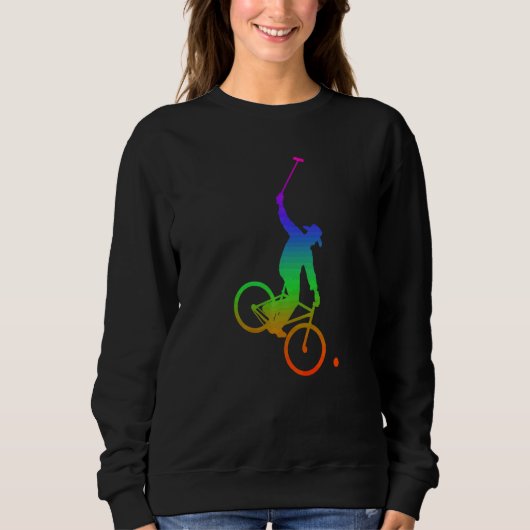 Radpolo-Schatten in Regenbogenfarbe Sweatshirt (Vorderseite)