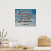 Radposter mit blauem Himmel und Zitat 2010 Poster (Küche)