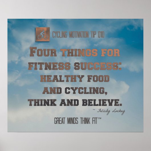 Radposter mit blauem Himmel und Zitat 2010 Poster (Vorne)