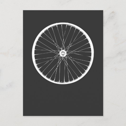 Radreifen Mountainbike-Rad Postkarte (Vorderseite)