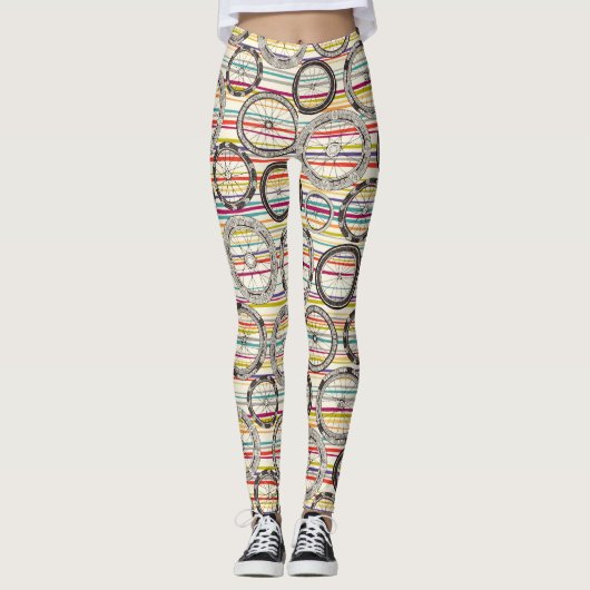 Radreifen Streifen Leggings (Vorderseite)