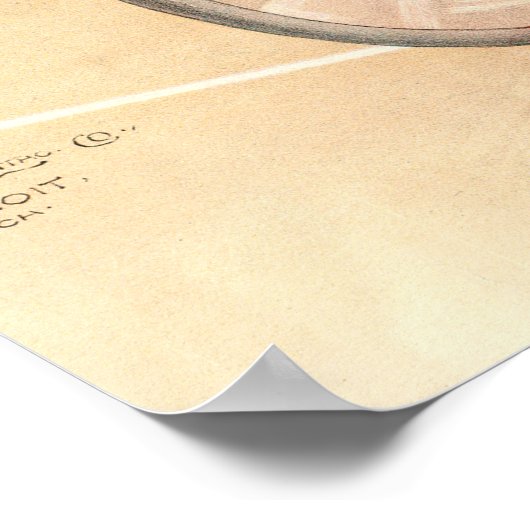 Radrennen 1895 Chromolithograph Poster (Ecke)