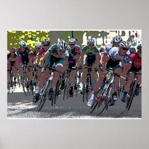 Radrennen 6 x 24 Plakat