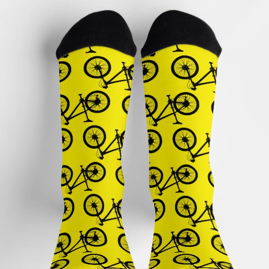 Radrennen Gelb Radfahrrad Socken (Oben)