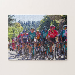 Radrennen in einem Puzzle der Welttournee