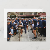 Radrennen Paris Roubaix 1900 Farbredux Postkarte (Vorne/Hinten)