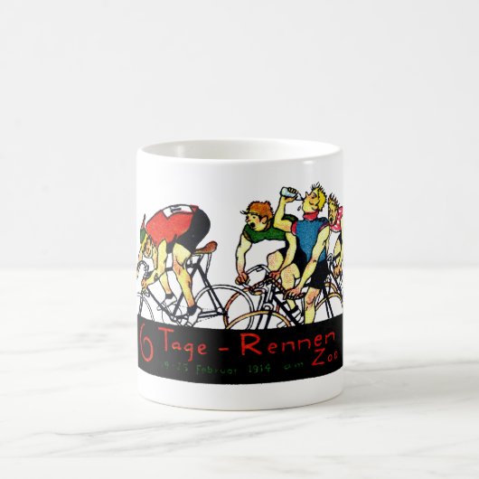 Radrennen-Plakat 1914 Kaffeetasse (Mittel)