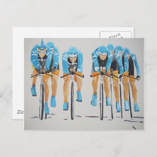 Radrennen Postkarte (Vorne/Hinten)