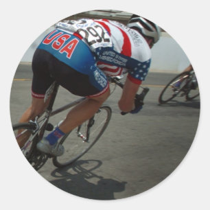 Radrennen Runder Aufkleber