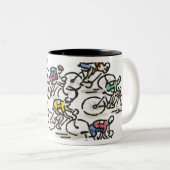 Radrennen Zweifarbige Tasse (VorderseiteRechts)