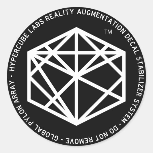 RADS Hypercube Reality Augmentation Decalsystem Runder Aufkleber (Vorderseite)