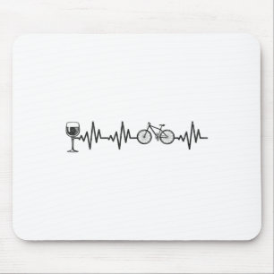 Radschlagendes Herz Wein Mountainbike Fahrrad Cyc Mousepad