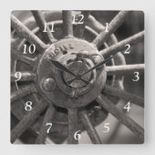 Radsperre Quadratische Wanduhr (Vorderseite)