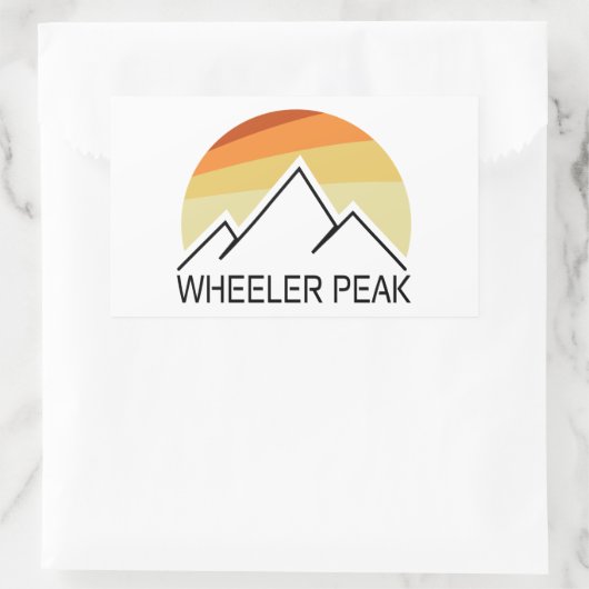 Radspitze Retro Rechteckiger Aufkleber (Tasche)