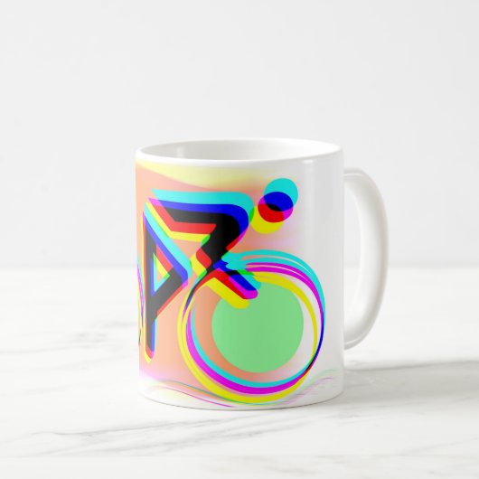Radsport Fahrrad Biker Tasse (VorderseiteRechts)