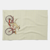 Radsport Hund mit Eichhörnchenfreund - Spaß Tierar Geschirrtuch (Horizontal)