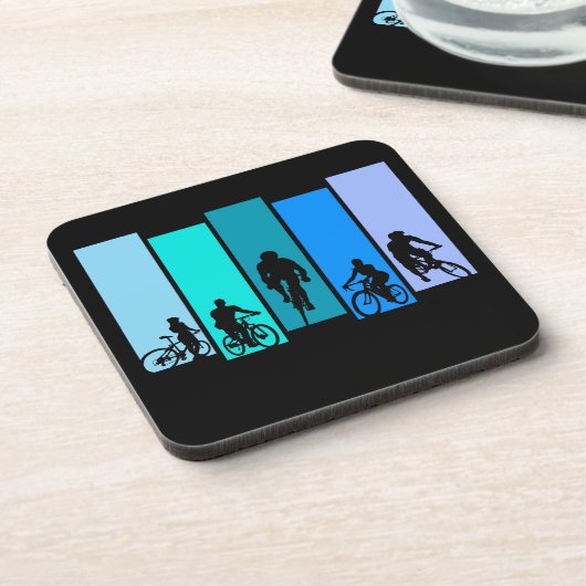 Radsport-Silhouette Getränkeuntersetzer (Linke Seite)