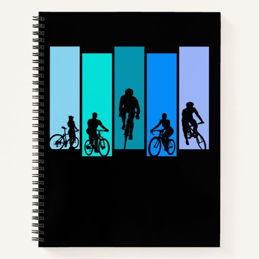 Radsport-Silhouette Notizblock (Vorderseite)