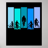 Radsport-Silhouette Poster (Vorne)