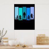 Radsport-Silhouette Poster (Küche)