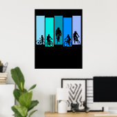 Radsport-Silhouette Poster (Heimbüro)