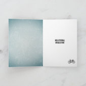 Radsport Thema - Auto/Racing Bicycle Mens Geburtst Karte (Innenseite)