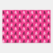Radsport-Thema Pink Lila Gray Geschenkpapier Set (Vorderseite)