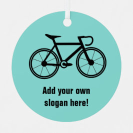 Radsport Thema Rennrad mit Ihrem Text auf Ornament Aus Metall