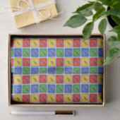 Radsport von Primärfarben gemustert Seidenpapier (Geschenk)