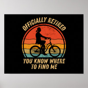 Radsportler in Ruhestand Poster