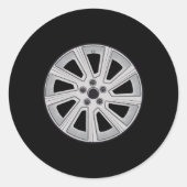 Radstand Runder Aufkleber (Vorderseite)