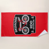 Radtour Strandtuch (Vorderseite)