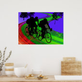 Radtrio auf der Ribbon Road Poster (Küche)