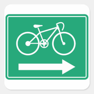 Radweg Arrow Square Sticker
