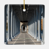 Radweg auf dem Pont Bir-Hakeim - Paris, Frankreich Keramikornament (Rückseite)