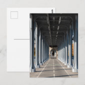 Radweg auf dem Steg Bir-Hakeim - Paris, Frankreich Postkarte (Vorne/Hinten)