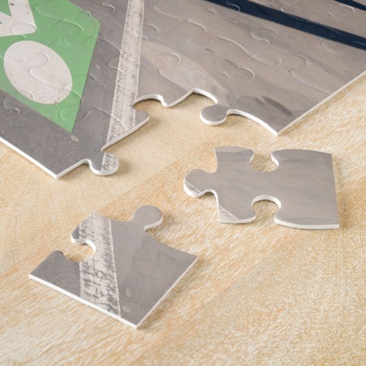 Radweg auf dem Steg Bir-Hakeim - Paris, Frankreich Puzzle (Seite)