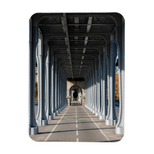 Radweg auf der Pont Bir-Hakeim - Paris, Frankreich Magnet