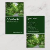 Radweg - Dunkelgrün Visitenkarte (Vorne/Hinten)